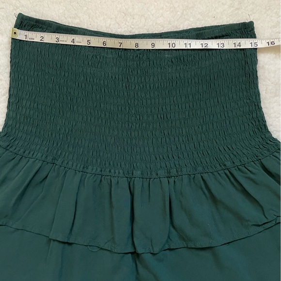 Wild Fable green smocked ruffle skirt/top - Picture 5 of 6